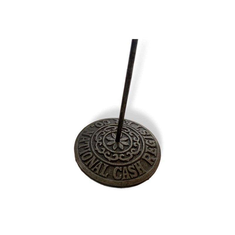 Thorness Vintage cast Iron Cash Register Receipt Spike Paperweight |
