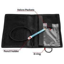 Saekodive Deluxe Underwater Notebook - Waterproof, Tear-Resistant Paper & Pencil - For Scuba Diving and Water Activities