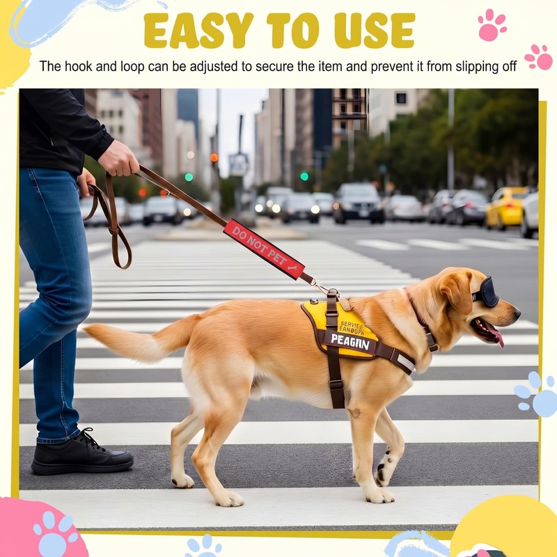 Tallew 2 Pcs Reflective Dog Leash Sleeve Do Not Pet