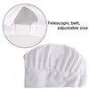 SAVITA Hat Apron Set White Chef Hat Black and White