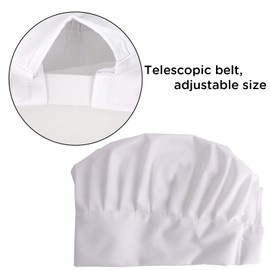 SAVITA Hat Apron Set White Chef Hat Black and White Stripped Apron Professional Chef Outfit Set For Adults House Hotel Restaurant Use