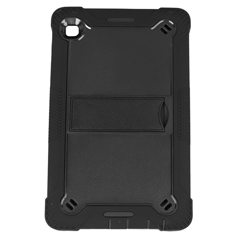 Tablet Case Black Silicone Precise Cutouts Shock Absorbent Stable Kickstand
