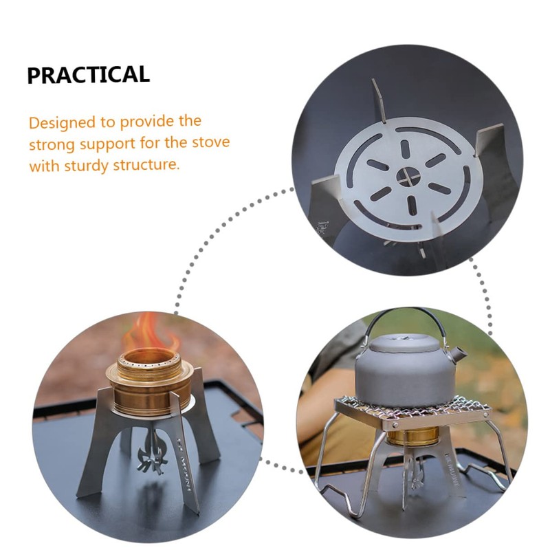 BESPORTBLE Camping Accessories Stainless Steel Stove Rack Portable Stove Holder