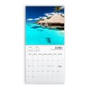 Beaches Calendar 2025 and Sticker Pack, Large 12 x 24