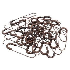 YOKIVE 35 Stück Sicherheitsnadeln, Metall Große Sicherheitsnadeln Clips, Halten Fixiert Sicherheitsnadel, Ideal für Büro, Kunst, Zuhause, Täglicher Gebrauch (Kupferton, 3,15 Zoll)
