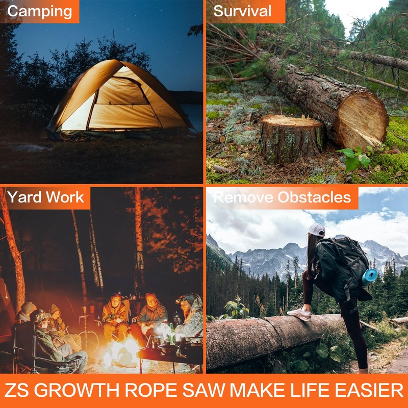 ZSGrowth 53 Inch High Limb Rope Saw with 68 Sharp