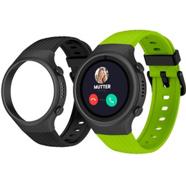 SPC Smartee 4G Junior Children's Smartwatch with GPS, Video Calls & Emergency Call Button, 1.2 Inch Display, Dual Bracelet Green and Black and Tracker Mode, School Mode, Management via Smart Clan App