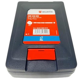 Würth HSS Twist Drill Bit Set DIN 338 Type RN 118° 19-Piece 1-10 mm Cassette Assortment 0625000019