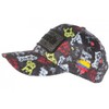 El Patron Black and Red Rhinestone Streetwear Colombia Baseball Cap