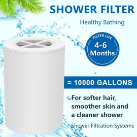 Can-Meageren 8-stage Replacement Filter Compatible With Afina Filtered Showerhead & Shower Filter - High Pressure Shower, 3 Pcs