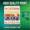 Roller Coaster Stickers - Funny Quote Stickers - Amusement Park