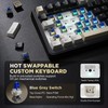 YUNZII YUNZII B75 Mechanical Keyboard,75% Layout with Knob,Hot Swappable RGB