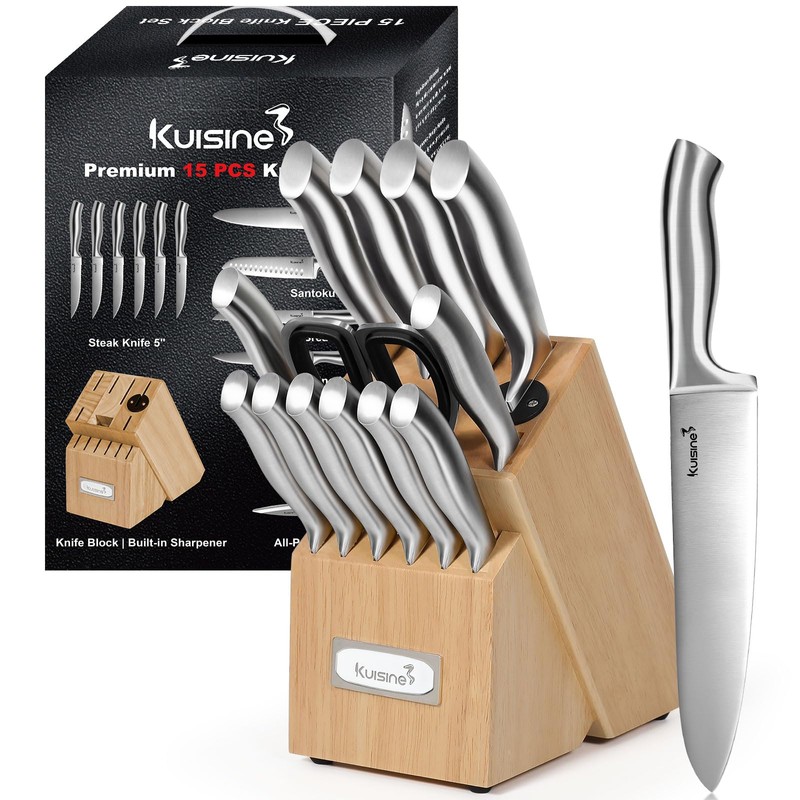 Kuisine Premium Knife Set,One Piece Molding High Carbon Stainless Steel