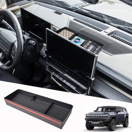 HGWEI Center Console Dashboard Organizer Compatible with 2022-2026 GMC Hummer EV Pickup/SUV Interior Accessories, Armrest Dash Storage Box Insert Tray Mount Holder (for 13.4in Touchscreen Display)