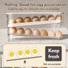Rolling Egg Dispenser For Refrigerator, Egg Holder Space Saving Egg