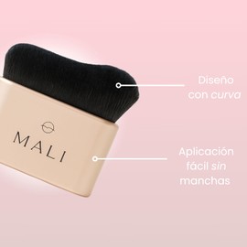 MALI Brocha para Bronceado Vegana Blending Brush Ultra Suave para Self Tanner en Cara, Manos, Pies y Cuerpo Reutilizable, Ideal para Rodillas, Codos y Cuello Aplicación Perfecta sin Líneas