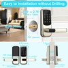 Smart Door Lock with Handle,Fingerprint Exterior Locks,Smart Locks for Front