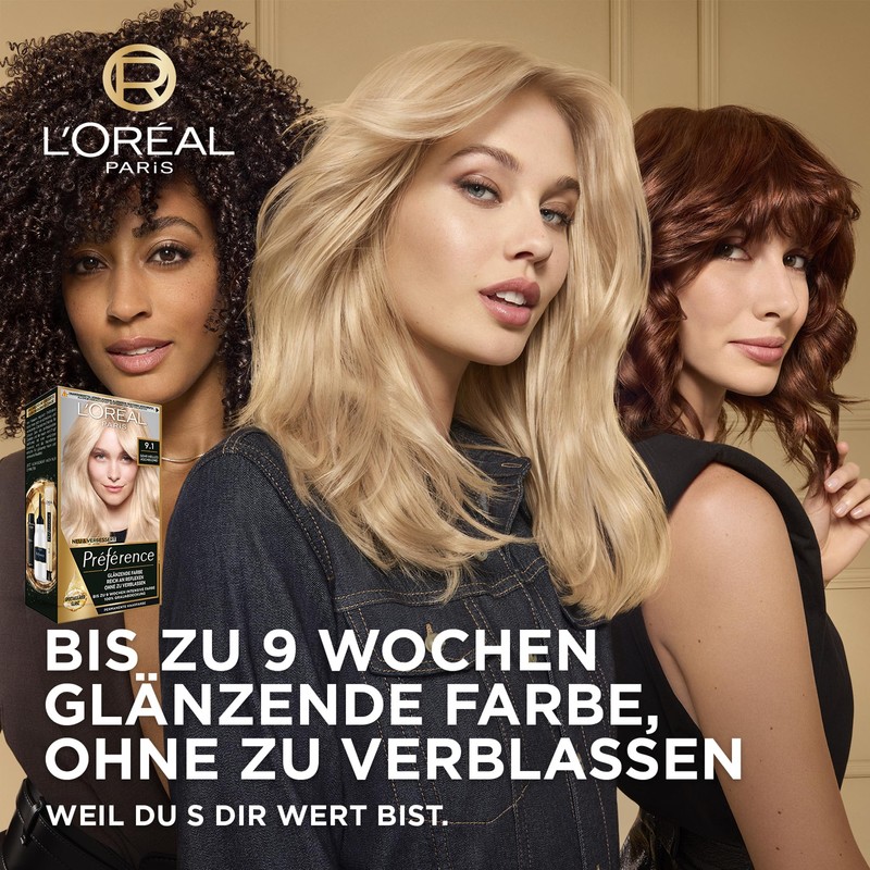 L'Oréal Paris Permanent Hair Colour, Hair Dye Set with Colouration