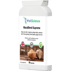 WellScience MacaBlend Supreme - Enhance Vitality, Fertility & Reproductive Health with Maca, Ginseng, Ginkgo Biloba, and Zinc