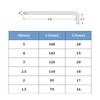 2Pcs 5mm Ball End Hex Key Wrench, L Shaped Long