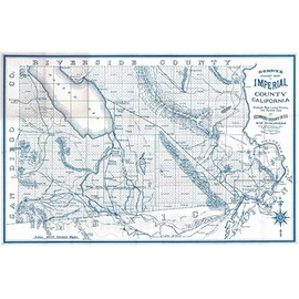 Historic Map - 1913 Denny's Pocket Map of Imperial County California - Vintage Wall Art - 24in x 16in