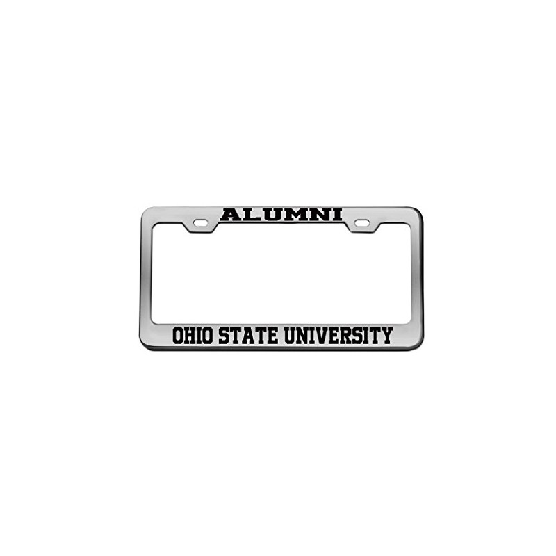 Alumni Ohio State University Chrome License Plate Frame Tag Black