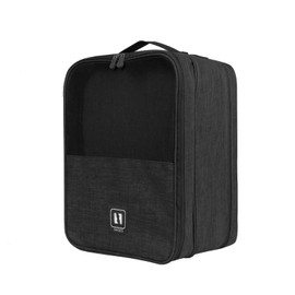 Shoe Bag for Travel, Portable Shoe Bag, Travel Shoe Bag, 2 Layer Shoe Bag for Travel, Waterproof Travel Bag, Travel Trolley Bag, black, Unisex