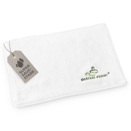 MASSAGE-EXPERT Microfibre Cloth, 22 x 15 cm, White, Skin-friendly, Soft, 100 ml Absorbency, Universal for Water, Oil and Cosmetics