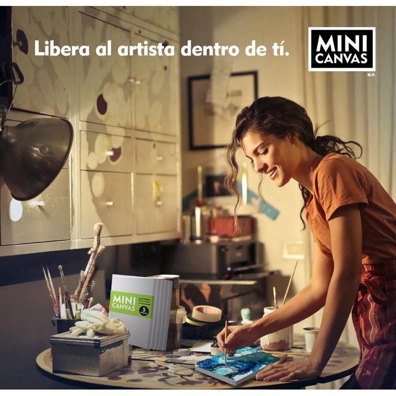 Genérico Mini Lienzos Bastidores Para Pintar - Minicanvas 5 Piezas