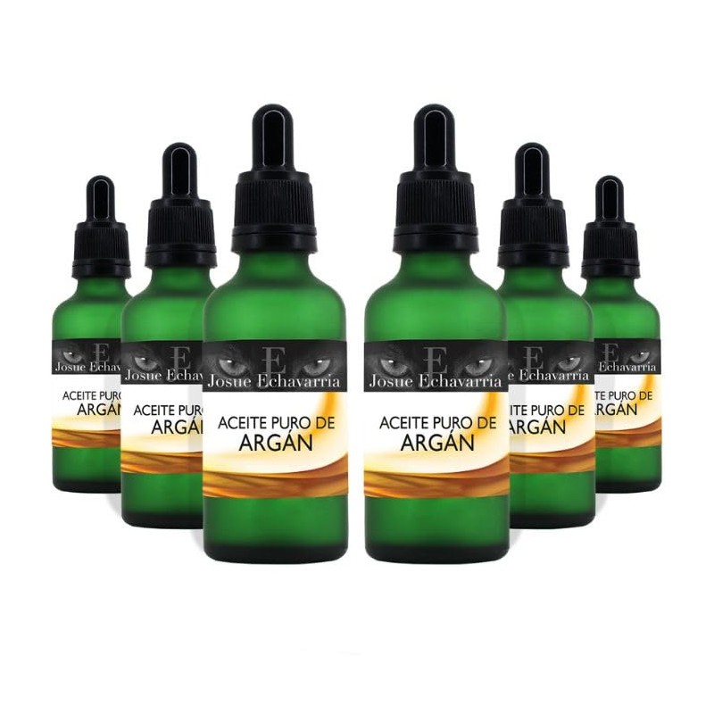 6 Frascos Aceite De Argán Puro 300ml Para Piel y