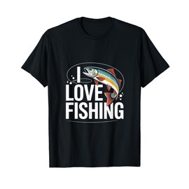 I Love Fishing Enthusiast Catch Graphic T-Shirt