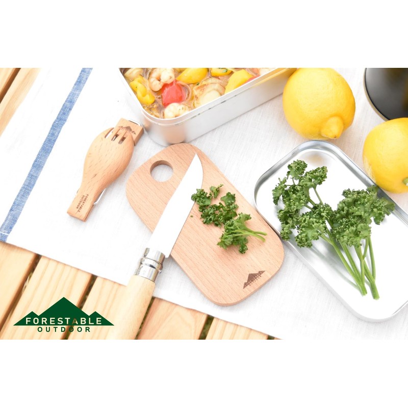 FORESTABLE Square Board 80 Wood Natural Wood Outdoor Camping Cutting