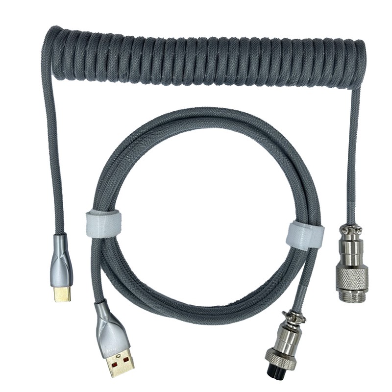 Gaming Keyboard Cable Professional Retractable Sturdy Connector Coiled Keyboard Cable