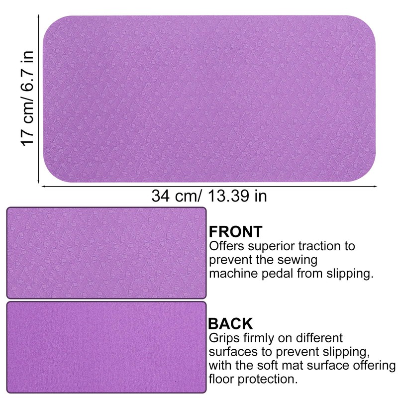 4 PCS Sewing Machine Foot Pedal Mat, Non-Slip Mat for