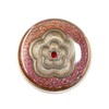 Craftisum 20 pcs Enamel Camellia Pink Shiny Powders Metal Shank