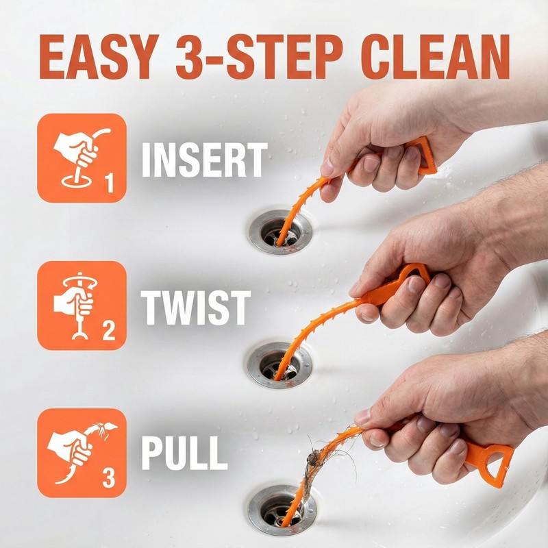 20 Inch Snake Drain Hair Removal Tool,Hair Drain Cleaner Tool,