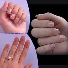552 Pieces Square Nail Tips Short - Full Cover Nail Tips for Gel Nails, Pre-Buff Matte Short Square Nail Tips, 12 Size Nail Tips for XS Gel Nails Nail Extension Nail Tips Set for Nail