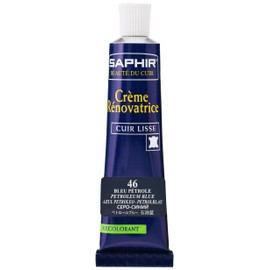 Safir Blue Leather Products, Synthetic Leather Scratches, Renovating, Color Repair, Cream Tube, 0.9 fl oz (25 ml), Shoes, Bag, Jacket, Sofa, Faded Leather, Leather, Coloring, Paint, 46 Petrol Blue