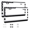 OKLPF Grey and Black Bling License Plate Frames
