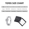 TOFBS Sun and Moon Rings Set 925 Silver Stackable Sky