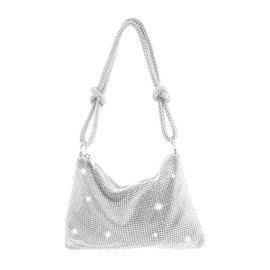 Rhinestone Purses for Women, Prom Purse with Comfortable Shoulder Strap and Smooth Zipper, Evening Bag with Spacious Capacity