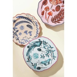Anthropologie Brand New Anthropologie Elin Desert Plate Woodland Harvest Pheasant Floral