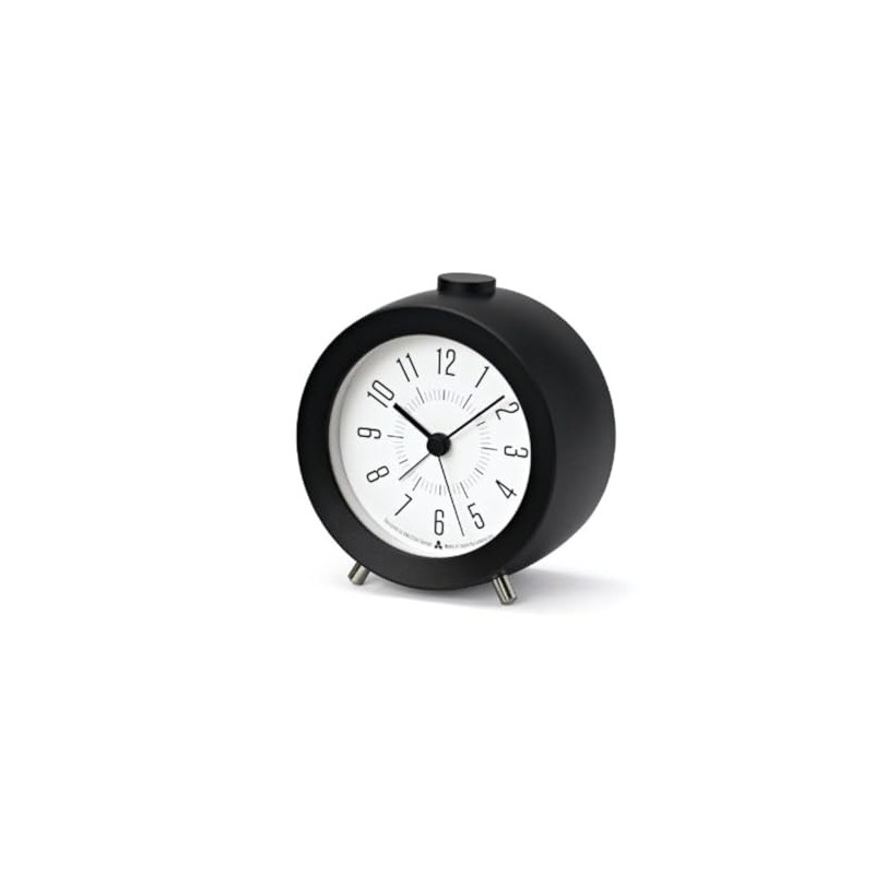 Lemnos AWA13-04 Alarm Clock JIJI Alarm, Black, BKw3.9 x H4.2