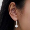 Radiant Earrings for Women 925 Sterling Silver Hanging Long Round