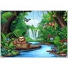 Luminora 7x5ft Fabric Tropical Rainforest Backdrop Jungle Rainforest Safari Animal
