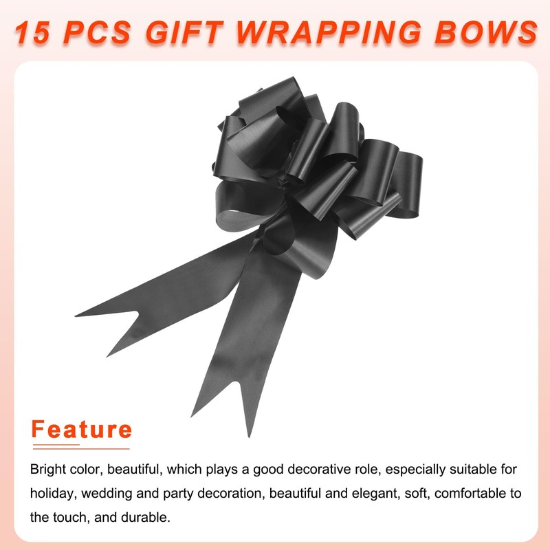 sourcing map 15pcs 5 Inch Large Pull Bow Big Gift