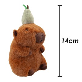 VFM - Capybara Pear Soft Toy Animal Plush Cuddly Soft Furry Fluffy Stuffed Toy Plush Toy Cute Stuffed Plushie, Gifts for Birthday, Valentine's Day Chirstmas - 14cm Brown