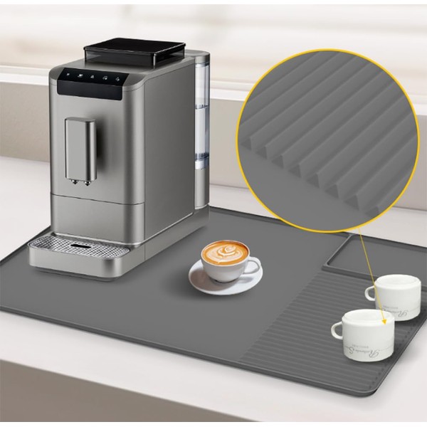 Cciphy Cute Coffee Maker Mat for Countertops, Silicone Coffee Mat
