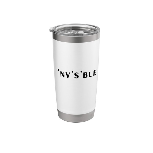 Minimalist Unique Typography Design "Invisible" Stainless Steel Insulated Tumbler