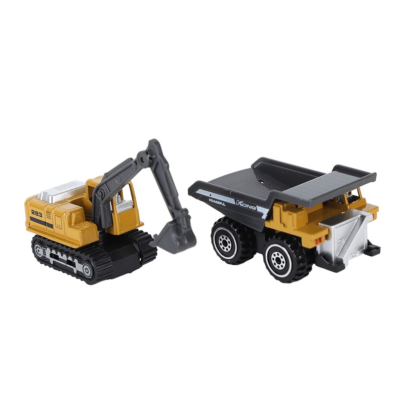6pcs 1:64 Construction Vehicle Toy Mini Decoration Alloy Construction Vehicle